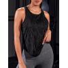 imageFloerns Womens Workout Tops Geo Print Sleeveless Athletic Running Tank TopsBlack