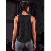 imageFloerns Womens Workout Tops Geo Print Sleeveless Athletic Running Tank TopsBlack