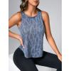 imageFloerns Womens Workout Tops Geo Print Sleeveless Athletic Running Tank TopsDusty Blue