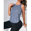 imageFloerns Womens Workout Tops Geo Print Sleeveless Athletic Running Tank TopsDusty Blue