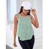 imageFloerns Womens Workout Tops Geo Print Sleeveless Athletic Running Tank TopsGreen
