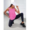 imageFloerns Womens Workout Tops Geo Print Sleeveless Athletic Running Tank TopsHot Pink