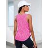 imageFloerns Womens Workout Tops Geo Print Sleeveless Athletic Running Tank TopsHot Pink