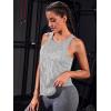 imageFloerns Womens Workout Tops Geo Print Sleeveless Athletic Running Tank TopsLight Grey