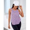 imageFloerns Womens Workout Tops Geo Print Sleeveless Athletic Running Tank TopsMauve Purple