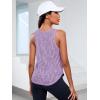 imageFloerns Womens Workout Tops Geo Print Sleeveless Athletic Running Tank TopsMauve Purple