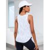imageFloerns Womens Workout Tops Geo Print Sleeveless Athletic Running Tank TopsWhite