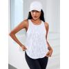 imageFloerns Womens Workout Tops Geo Print Sleeveless Athletic Running Tank TopsWhite