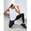 imageFloerns Womens Workout Tops Geo Print Sleeveless Athletic Running Tank TopsWhite