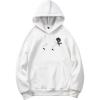 imageFloerns Mens Graphic Print Long Sleeve Drawstring Hoodie Pullover SweatshirtWhite