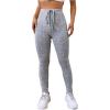 imageFloerns Womens High Waist Split Slit Hem Stretchy Rib Knit Leggings PantsPale Grey