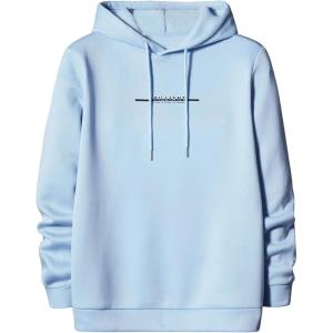 imageFloerns Mens Graphic Print Long Sleeve Drawstring Hoodie Pullover SweatshirtLight Blue Letter
