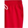 imageFloerns Mens 2 Piece Tracksuit Slogan Print Tee Shirt Drawstring Waist Shorts SetRed and White
