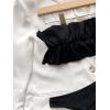 imageFloerns Womens Bathing Suit Ruffle Trim Ruched Bust Bandeau Bikini Swimsuit Black S