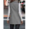 imageFloerns Womens Lapel Neck Sleeveless Double Breasted Office Vest BlazerA Grey