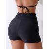 imageFloerns Womens Ruched High Waisted Bikini Bottom Swim ShortsBlack