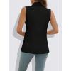 imageFloerns Womens Sleeveless Shawl Collar Open Front Office Vest Blazer Black Large