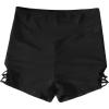 imageFloerns Womens High Waisted Cut Out Side Criss Cross Swim Trunks Bikini Shorts