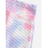 imageFloerns Girls 2 Piece Tie Dye Sports Shorts Knitted Running Biker ShortsBlack