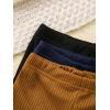 imageFloerns Girls 3 Pcs Elastic Waist Lettuce Trim Bell Bottom Flare Leg PantsBlack Brown Blue