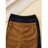 imageFloerns Girls 3 Pcs Elastic Waist Lettuce Trim Bell Bottom Flare Leg PantsBlack Brown Blue