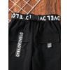 imageFloerns Girls Casual Buckle Flap Pocket Elastic Waist Chain Cargo PantsBlack Ink