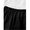 imageFloerns Girls Casual Buckle Flap Pocket Elastic Waist Chain Cargo PantsBlack Jade