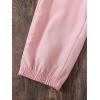 imageFloerns Girls Solid Drawstring Waist Athletic Running Jogger PantsLight Pink
