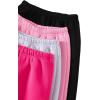 imageFloerns Toddler Girls 4 Pcs Sweatpants Elastic Waist Athletic Jogger PantsBlack Multi