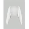 imageFloerns Womens 2 Pcs Plus Size Long Sleeve Rib Knit Cropped Cardigan Shrug SweatersBlack and White