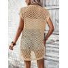 imageFloerns Womens Hollow Out Open Front Dolman Cap Sleeve Casual Cardigan SweatersApricot