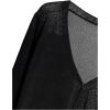 imageFloerns Womens Plus Size Long Sleeve Knit Sheer Open Front Crop Cardigan SweatersBlack