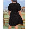 imageFloerns Womens Plus Size Wrap V Neck Short Sleeve Ruffle Hem A Line Short DressBlack Red Heart Multi