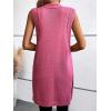 imageFloerns Womens Sleeveless Open Front Thigh Length Cable Knit Vest Cardigan OuterwearPink