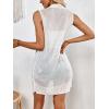 imageFloerns Womens Solid Sleeveless Open Front Vest Cardigan with Pocket Casual Long OuterwearWhite