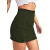 imageFloerns Womens Casual Split Hem High Waist Denim Skorts Skirt ShortsGreen
