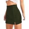 imageFloerns Womens Casual Split Hem High Waist Denim Skorts Skirt ShortsGreen