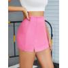 imageFloerns Womens Casual Split Hem High Waist Denim Skorts Skirt ShortsLight Pink