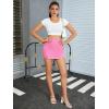 imageFloerns Womens Casual Split Hem High Waist Denim Skorts Skirt ShortsLight Pink