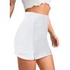 imageFloerns Womens Casual Split Hem High Waist Denim Skorts Skirt ShortsWhite
