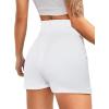 imageFloerns Womens Casual Split Hem High Waist Denim Skorts Skirt ShortsWhite