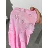 imageFloerns Womens Long Sleeve See Though Sheer Mesh Crop Tee TopsLight Pink