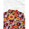 imageFloerns Womens Long Sleeve See Though Sheer Mesh Crop Tee TopsYellow Flower