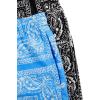 imageFloerns 2 Pack Mens Boho Drawstring Waist Paisley Print Summer Beach ShortsBlack  Blue Paisley