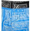 imageFloerns 2 Pack Mens Boho Drawstring Waist Paisley Print Summer Beach ShortsBlack  Blue Paisley