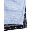 imageFloerns 2 Pack Mens Boho Drawstring Waist Paisley Print Summer Beach ShortsBlack  Light Blue