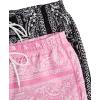 imageFloerns 2 Pack Mens Boho Drawstring Waist Paisley Print Summer Beach ShortsBlack  Pink Paisley
