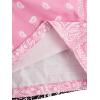 imageFloerns 2 Pack Mens Boho Drawstring Waist Paisley Print Summer Beach ShortsBlack  Pink Paisley