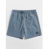 imageFloerns 2 Pack Mens Boho Drawstring Waist Paisley Print Summer Beach ShortsBlue and Khaki