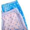 imageFloerns 2 Pack Mens Boho Drawstring Waist Paisley Print Summer Beach ShortsLight Pink  Blue Paisley